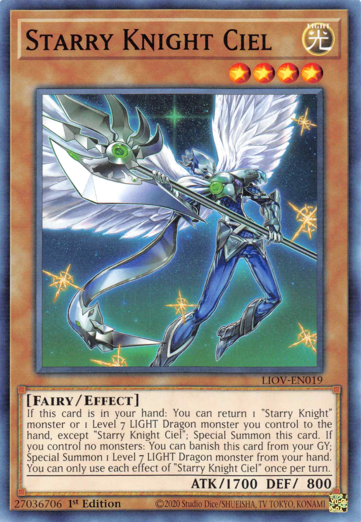 Starry Knight Ciel [LIOV-EN019] Common | Jomio and Rueliete's Cards and Comics