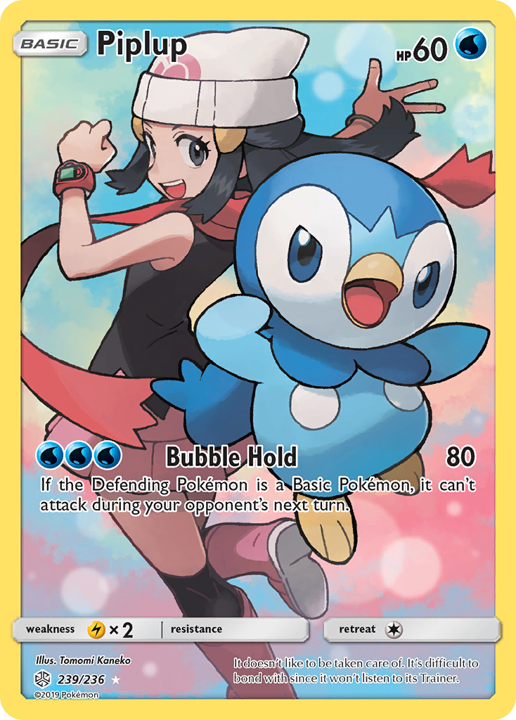 Piplup (239/236) [Sun & Moon: Cosmic Eclipse] | Jomio and Rueliete's Cards and Comics