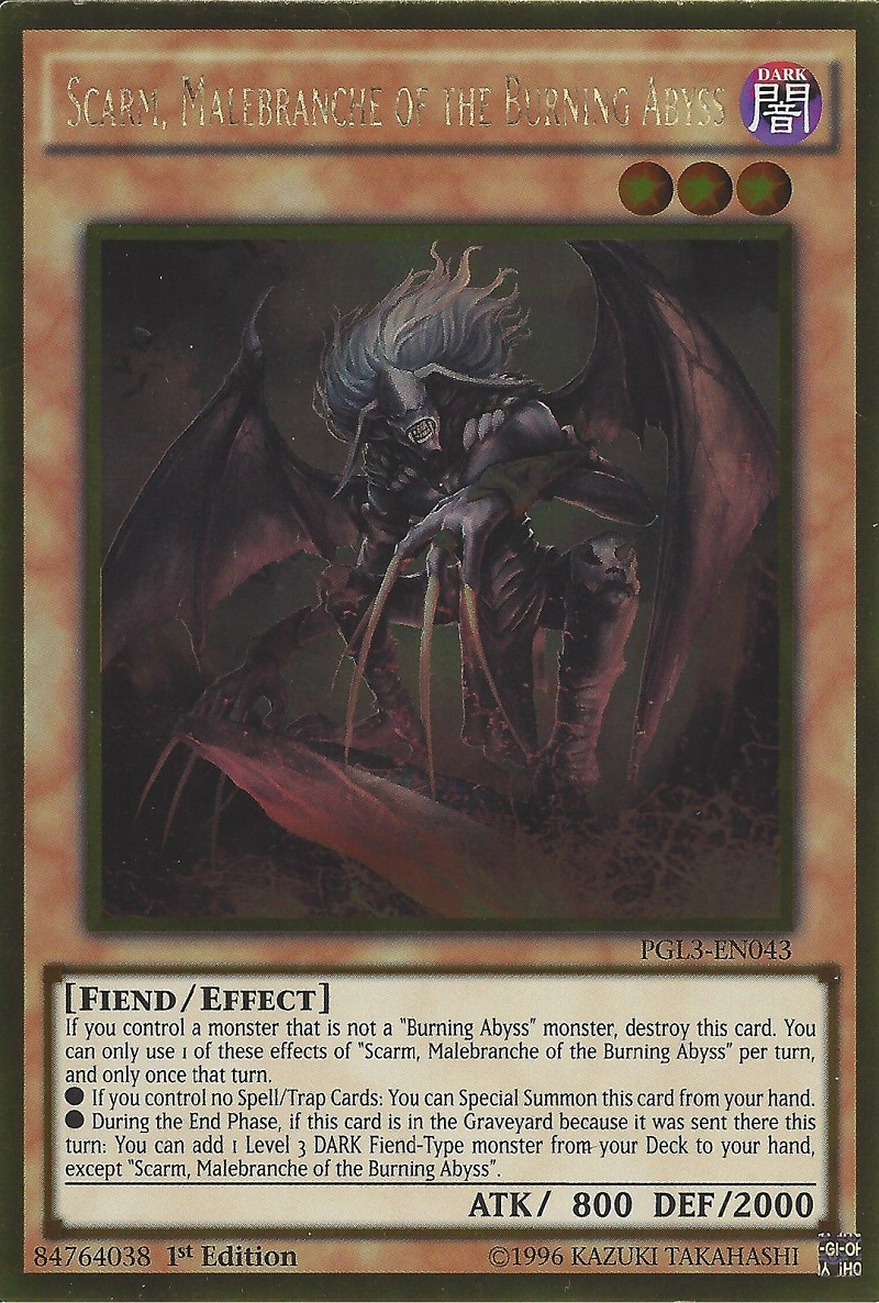 Scarm, Malebranche of the Burning Abyss [PGL3-EN043] Gold Rare | Jomio and Rueliete's Cards and Comics