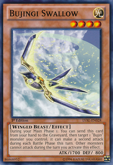 Bujingi Swallow [LVAL-EN028] Common | Jomio and Rueliete's Cards and Comics