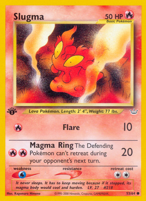 Slugma (53/64) [Neo Revelation 1st Edition] | Jomio and Rueliete's Cards and Comics