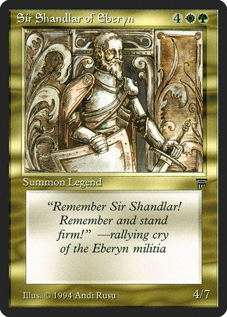 Sir Shandlar of Eberyn [Legends] | Jomio and Rueliete's Cards and Comics