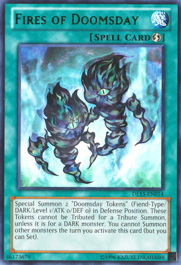 Fires of Doomsday (Green) [DL15-EN014] Rare | Jomio and Rueliete's Cards and Comics