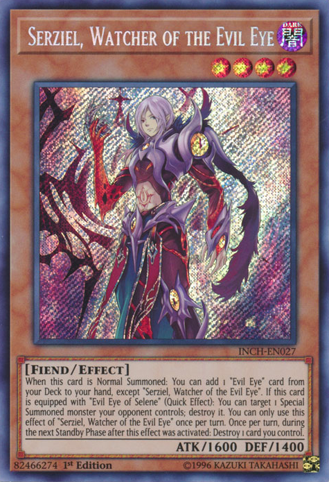 Serziel, Watcher of the Evil Eye [INCH-EN027] Secret Rare | Jomio and Rueliete's Cards and Comics