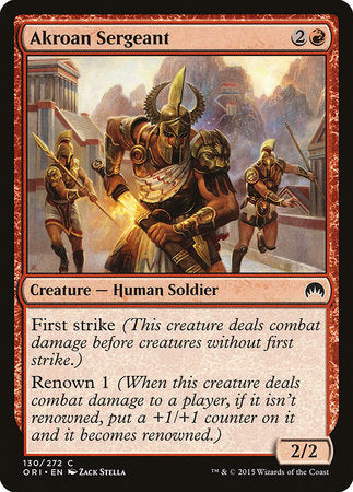 Akroan Sergeant [Magic Origins] | Jomio and Rueliete's Cards and Comics