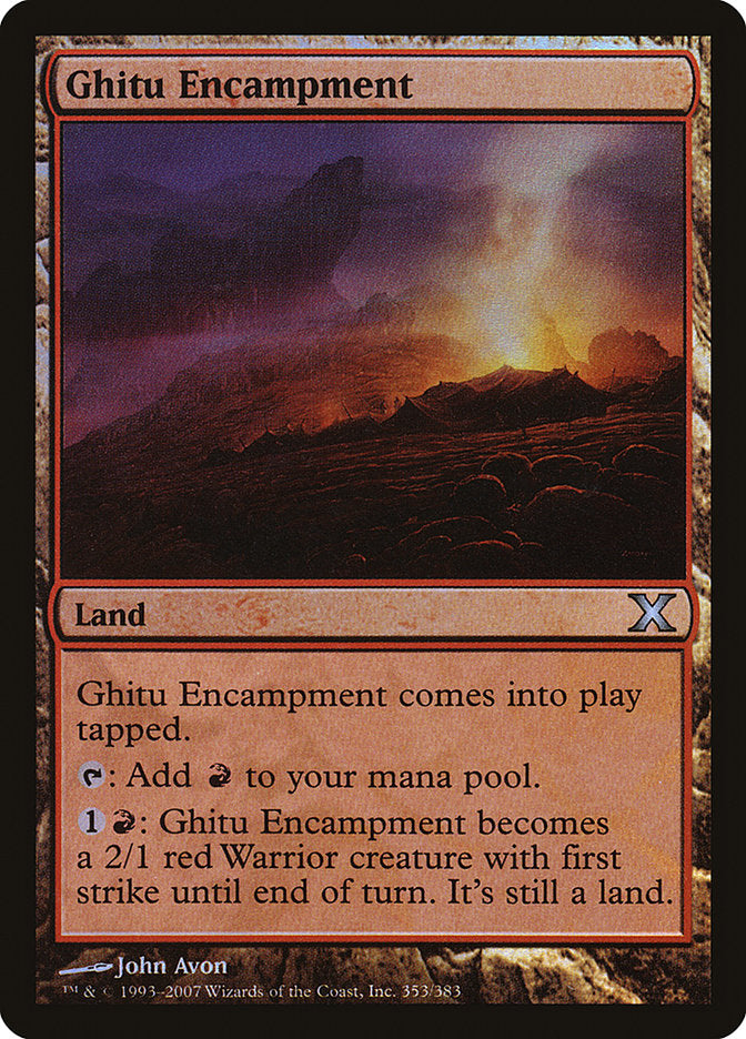 Ghitu Encampment (Premium Foil) [Tenth Edition] | Jomio and Rueliete's Cards and Comics
