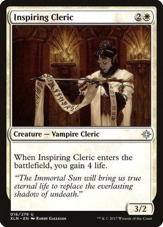 Inspiring Cleric [Ixalan] | Jomio and Rueliete's Cards and Comics