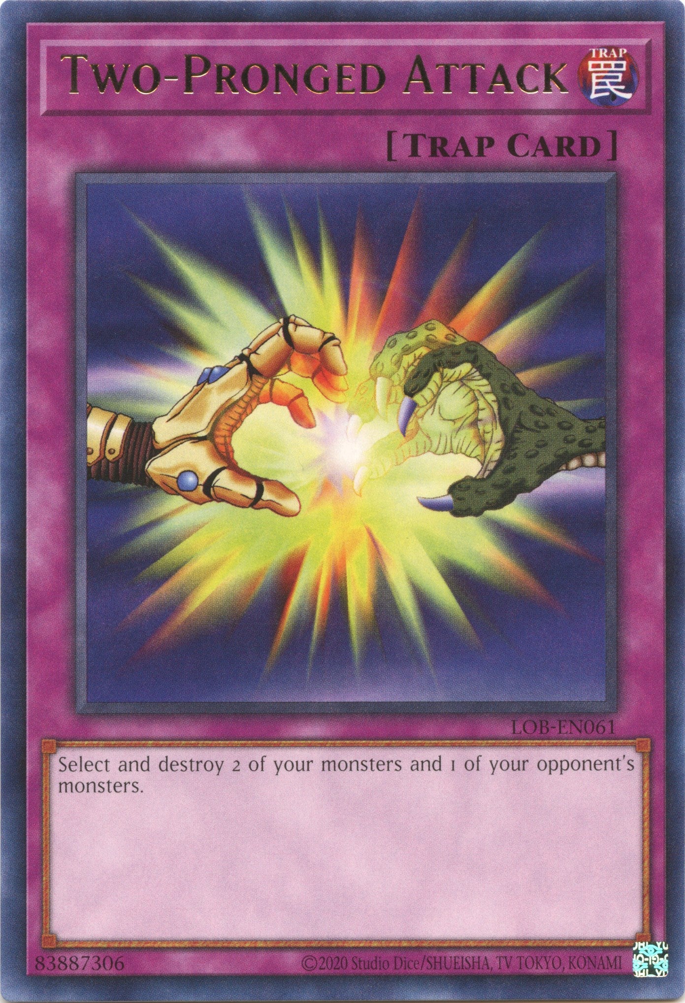 Two-Pronged Attack (25th Anniversary) [LOB-EN061] Rare | Jomio and Rueliete's Cards and Comics