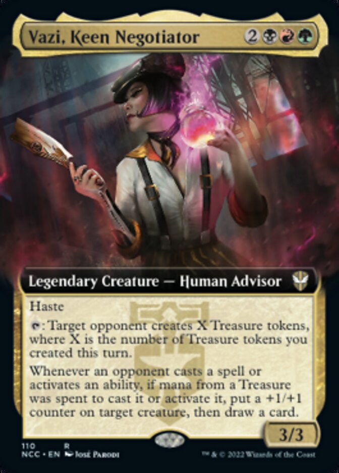 Vazi, Keen Negotiator (Extended Art) [Streets of New Capenna Commander] | Jomio and Rueliete's Cards and Comics