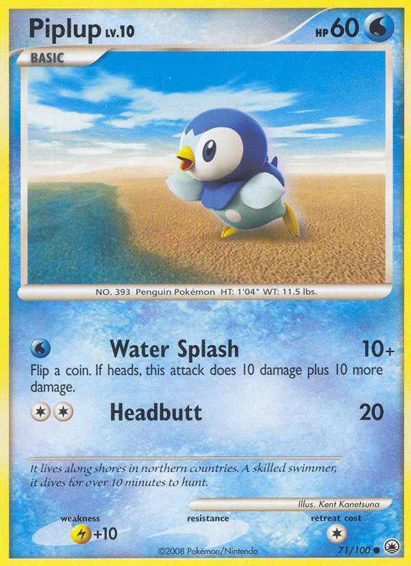 Piplup (71/100) [Diamond & Pearl: Majestic Dawn] | Jomio and Rueliete's Cards and Comics