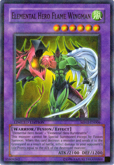 Elemental HERO Flame Wingman [MF03-EN006] Parallel Rare | Jomio and Rueliete's Cards and Comics