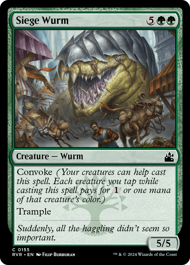 Siege Wurm [Ravnica Remastered] | Jomio and Rueliete's Cards and Comics