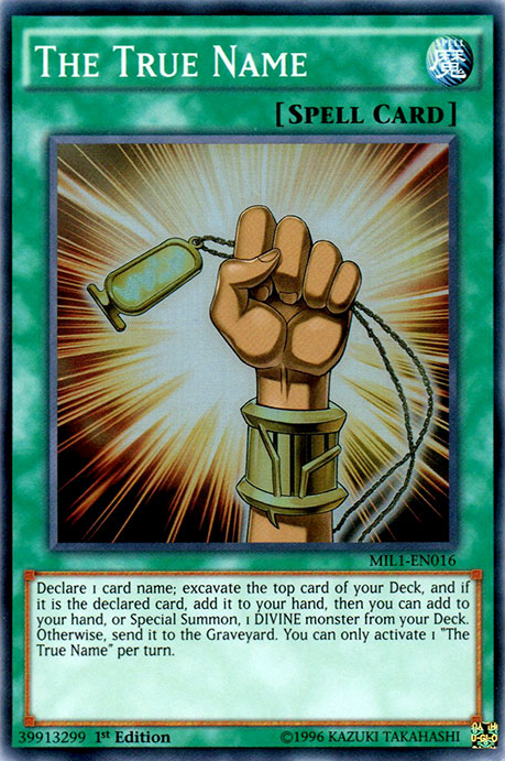 The True Name [MIL1-EN016] Super Rare | Jomio and Rueliete's Cards and Comics