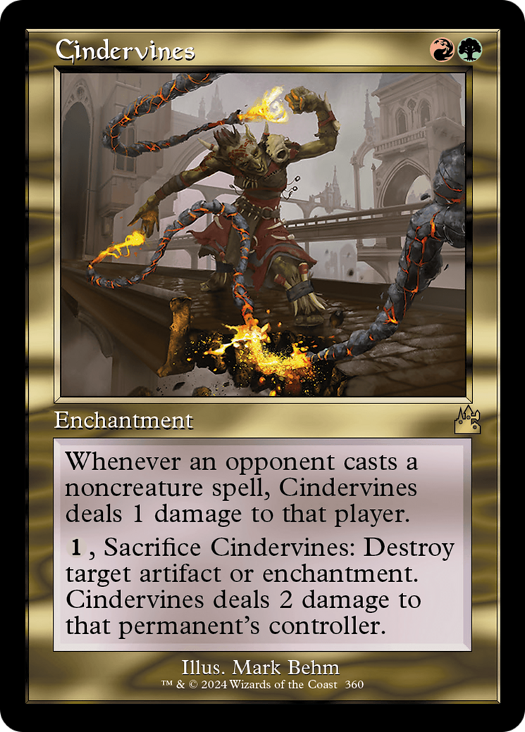 Cindervines (Retro Frame) [Ravnica Remastered] | Jomio and Rueliete's Cards and Comics