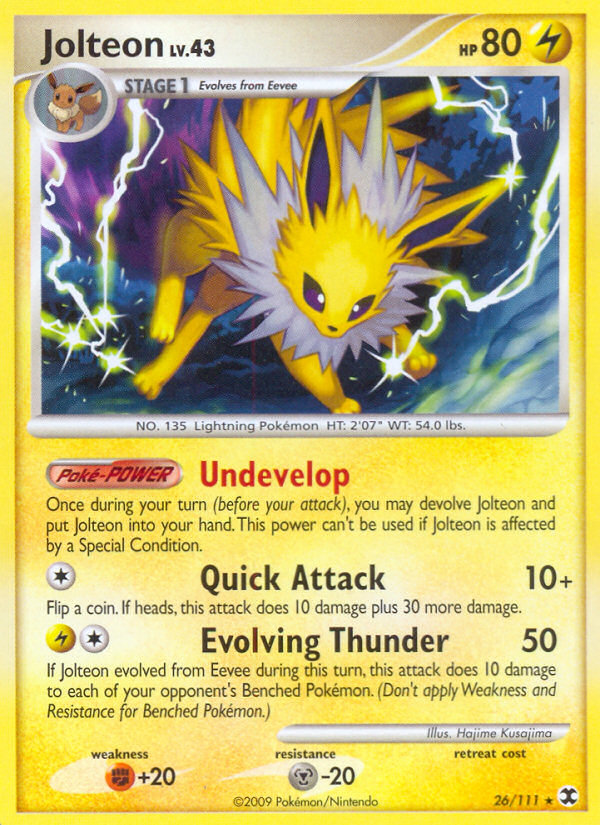 Jolteon (26/111) [Platinum: Rising Rivals] | Jomio and Rueliete's Cards and Comics