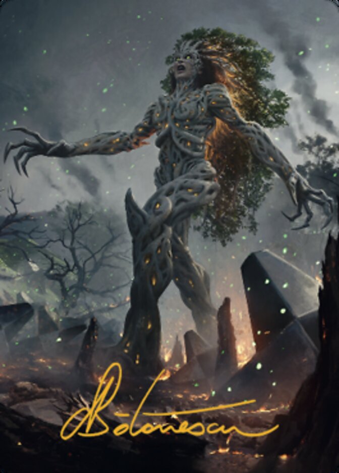 Titania, Gaea Incarnate Art Card (Gold-Stamped Signature) [The Brothers' War Art Series] | Jomio and Rueliete's Cards and Comics