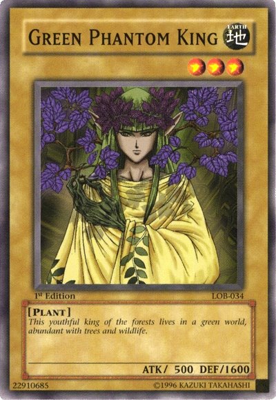 Green Phantom King [LOB-034] Common | Jomio and Rueliete's Cards and Comics
