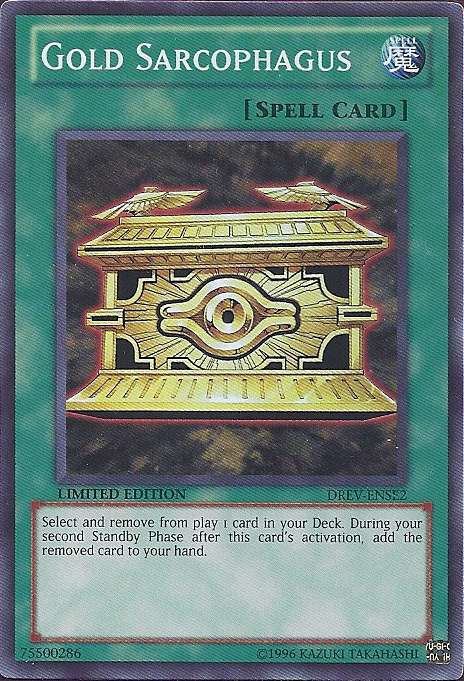 Gold Sarcophagus [DREV-ENSE2] Super Rare | Jomio and Rueliete's Cards and Comics