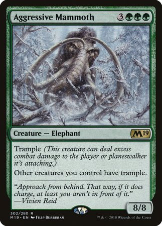 Aggressive Mammoth [Core Set 2019] | Jomio and Rueliete's Cards and Comics