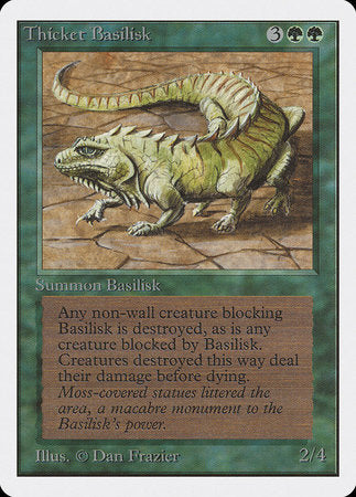 Thicket Basilisk [Unlimited Edition] | Jomio and Rueliete's Cards and Comics
