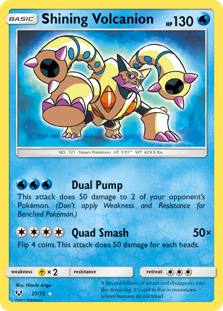 Shining Volcanion (27/73) [Sun & Moon: Shining Legends] | Jomio and Rueliete's Cards and Comics