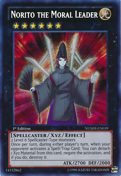 Norito the Moral Leader [NUMH-EN039] Secret Rare | Jomio and Rueliete's Cards and Comics