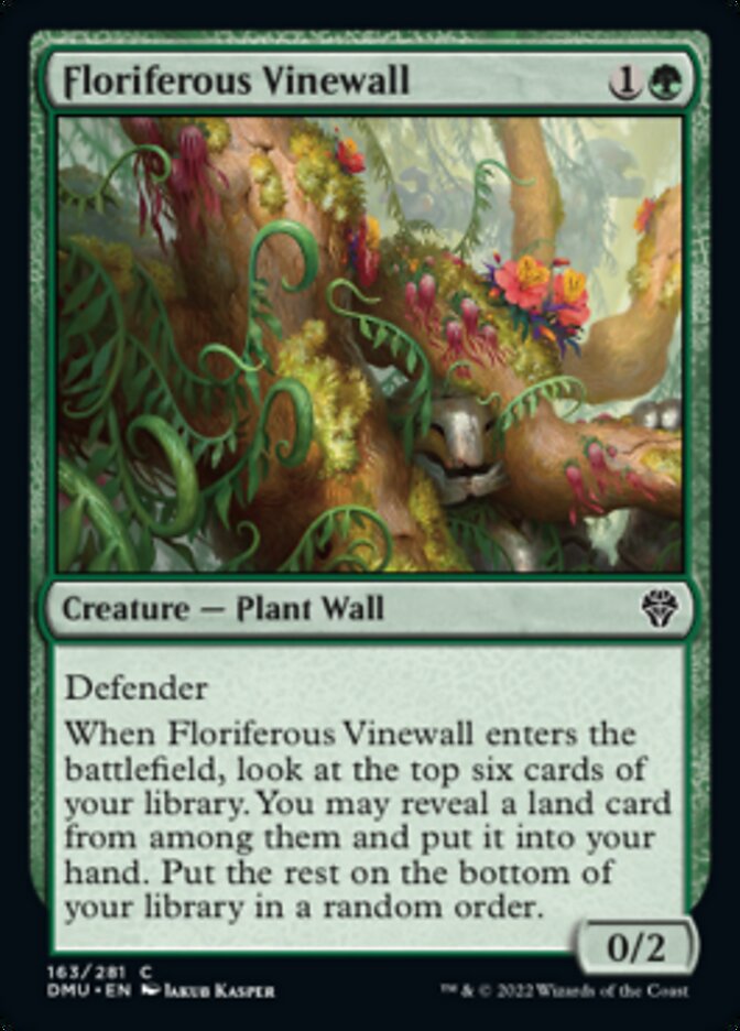 Floriferous Vinewall [Dominaria United] | Jomio and Rueliete's Cards and Comics