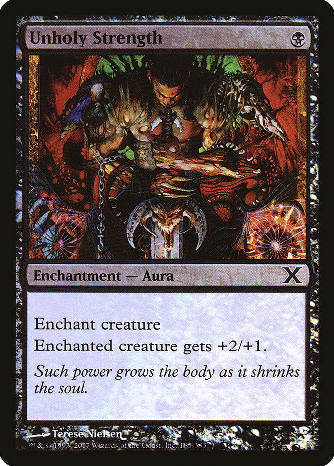 Unholy Strength (Premium Foil) [Tenth Edition] | Jomio and Rueliete's Cards and Comics