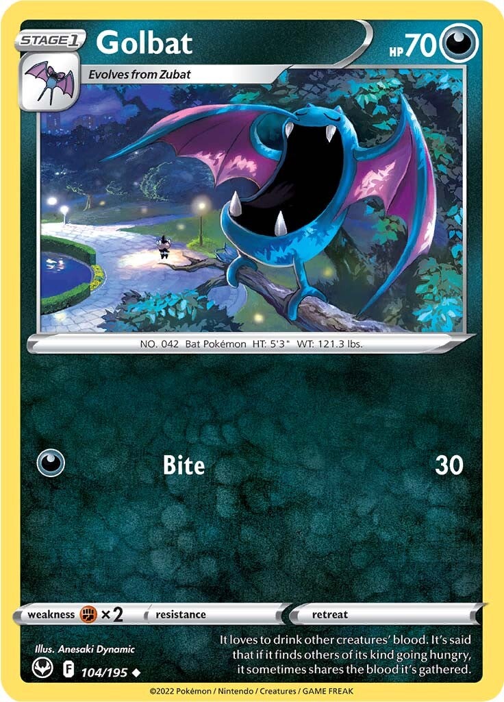 Golbat (104/195) [Sword & Shield: Silver Tempest] | Jomio and Rueliete's Cards and Comics