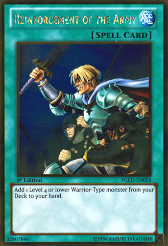 Reinforcement of the Army [PGLD-EN058] Gold Rare | Jomio and Rueliete's Cards and Comics