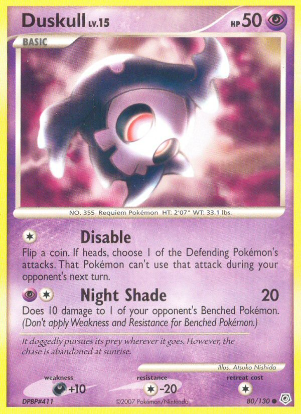 Duskull (80/130) [Diamond & Pearl: Base Set] | Jomio and Rueliete's Cards and Comics