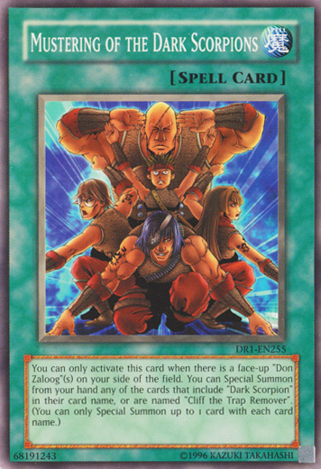 Mustering of the Dark Scorpions [DR1-EN255] Common | Jomio and Rueliete's Cards and Comics