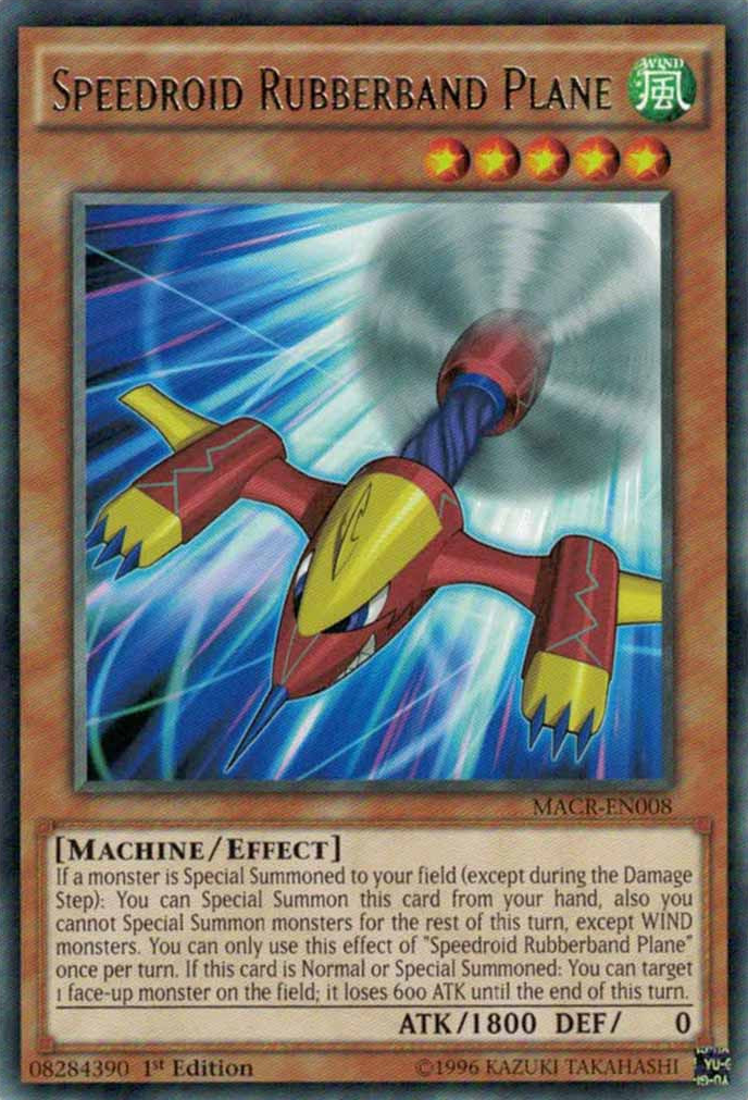 Speedroid Rubberband Plane [MACR-EN008] Rare | Jomio and Rueliete's Cards and Comics