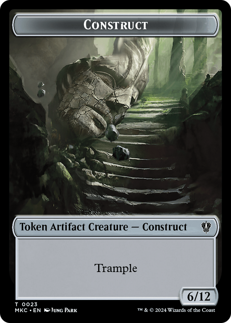 Construct // Soldier Double-Sided Token [Murders at Karlov Manor Commander Tokens] | Jomio and Rueliete's Cards and Comics
