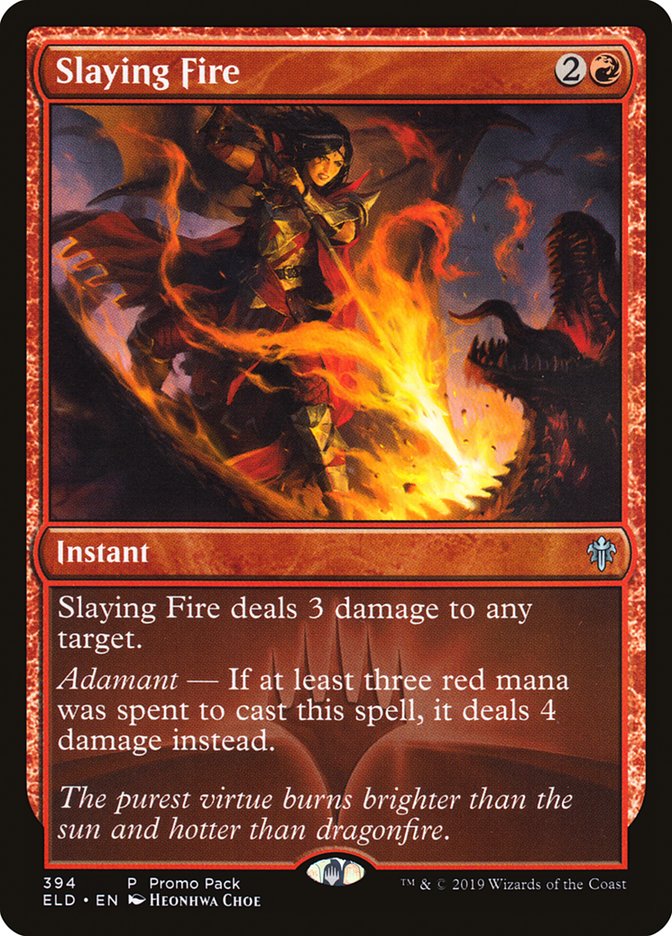Slaying Fire (Promo Pack) [Throne of Eldraine Promos] | Jomio and Rueliete's Cards and Comics