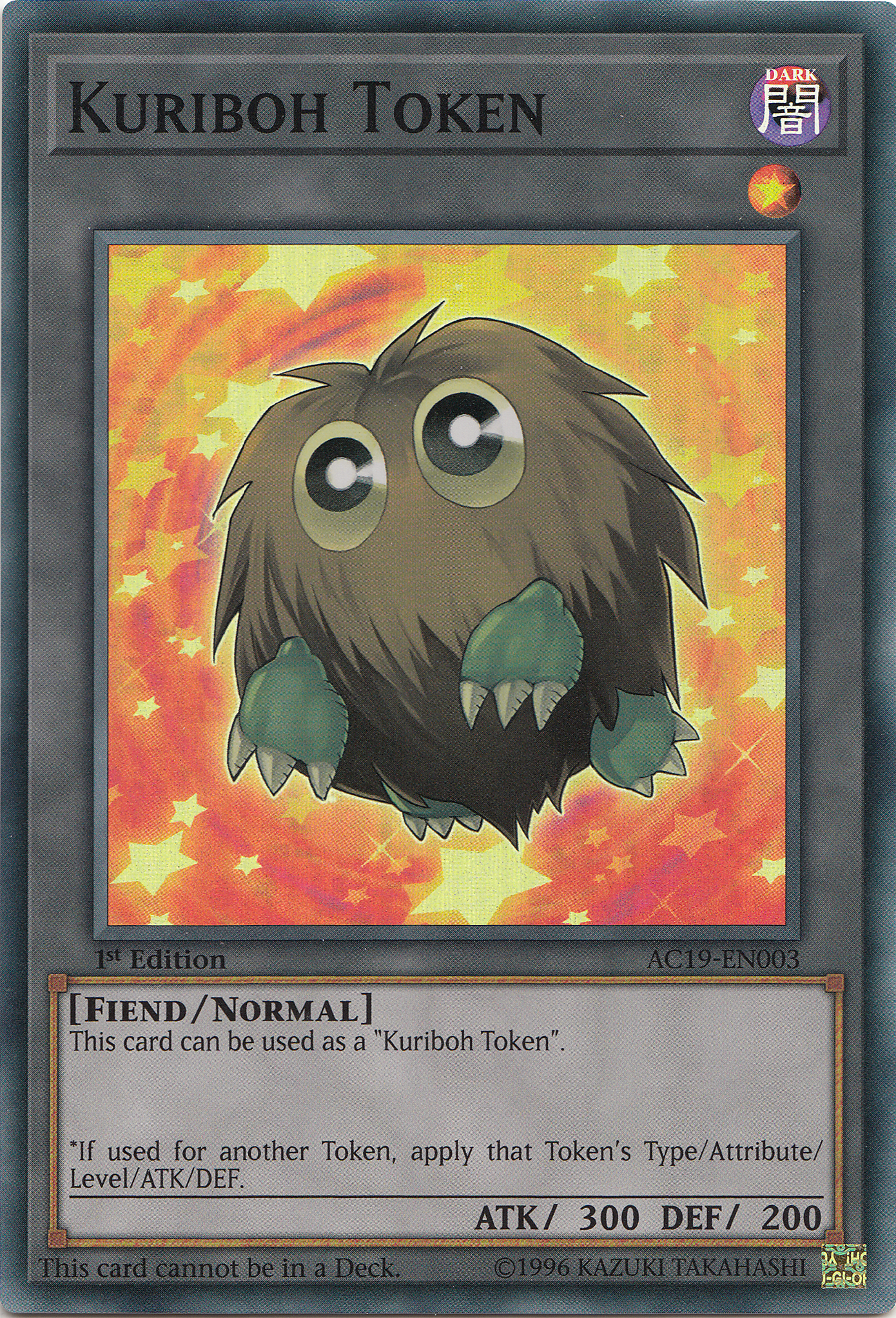 Kuriboh Token [AC19-EN003] Super Rare | Jomio and Rueliete's Cards and Comics
