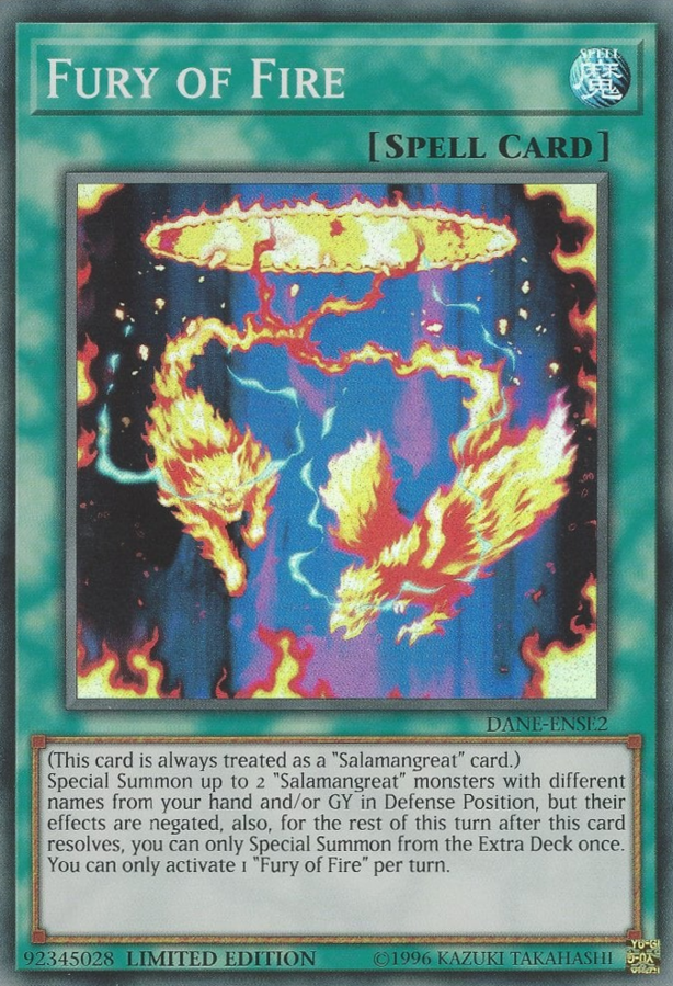 Fury of Fire [DANE-ENSE2] Super Rare | Jomio and Rueliete's Cards and Comics