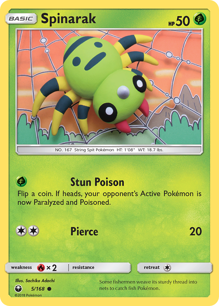 Spinarak (5/168) [Sun & Moon: Celestial Storm] | Jomio and Rueliete's Cards and Comics