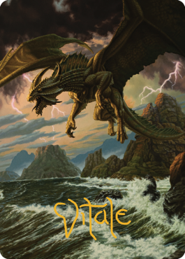 Ancient Bronze Dragon Art Card (03) (Gold-Stamped Signature) [Commander Legends: Battle for Baldur's Gate Art Series] | Jomio and Rueliete's Cards and Comics