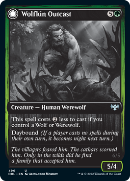 Wolfkin Outcast // Wedding Crasher [Innistrad: Double Feature] | Jomio and Rueliete's Cards and Comics
