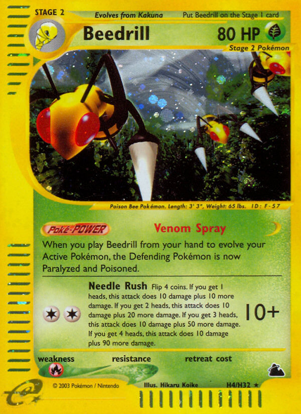 Beedrill (H4/H32) [Skyridge] | Jomio and Rueliete's Cards and Comics