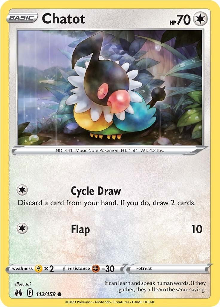 Chatot (112/159) [Sword & Shield: Crown Zenith] | Jomio and Rueliete's Cards and Comics