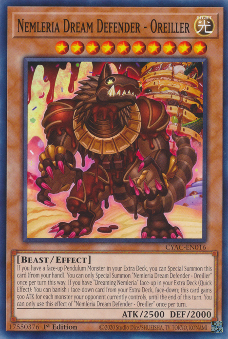 Nemleria Dream Defender - Oreiller [CYAC-EN016] Common | Jomio and Rueliete's Cards and Comics