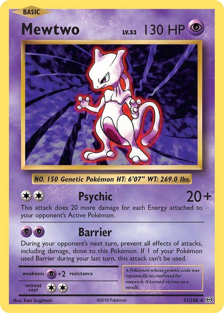 Mewtwo (51/108) (Theme Deck Exclusive) [XY: Evolutions] | Jomio and Rueliete's Cards and Comics