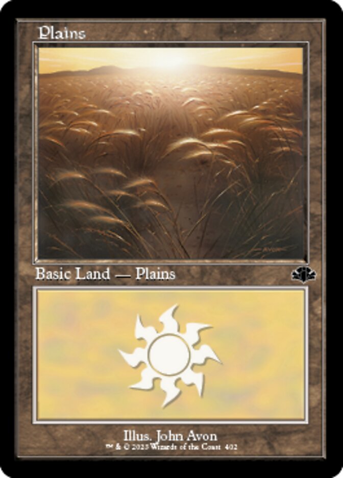 Plains (402) (Retro) [Dominaria Remastered] | Jomio and Rueliete's Cards and Comics