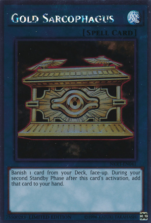 Gold Sarcophagus [NKRT-EN041] Platinum Rare | Jomio and Rueliete's Cards and Comics