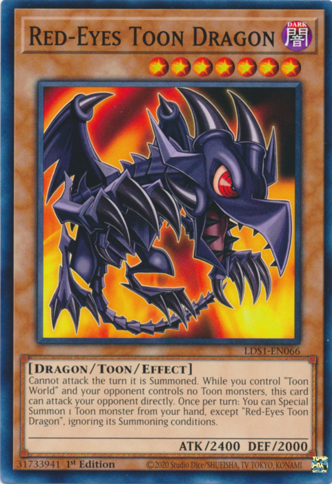 Red-Eyes Toon Dragon [LDS1-EN066] Common | Jomio and Rueliete's Cards and Comics