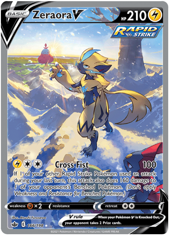 Zeraora V (166/198) [Sword & Shield: Chilling Reign] | Jomio and Rueliete's Cards and Comics