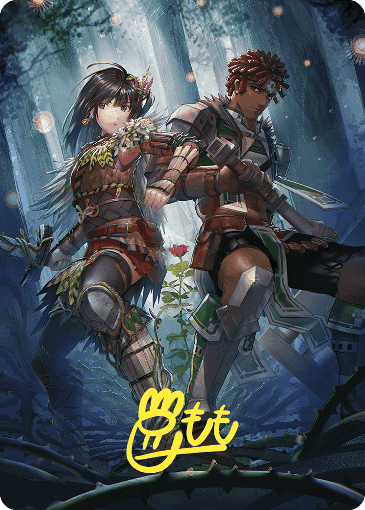 Defense of the Heart Art Card (Gold-Stamped Signature) [Wilds of Eldraine Art Series] | Jomio and Rueliete's Cards and Comics