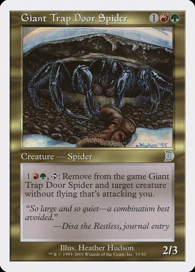 Giant Trap Door Spider [Deckmasters] | Jomio and Rueliete's Cards and Comics